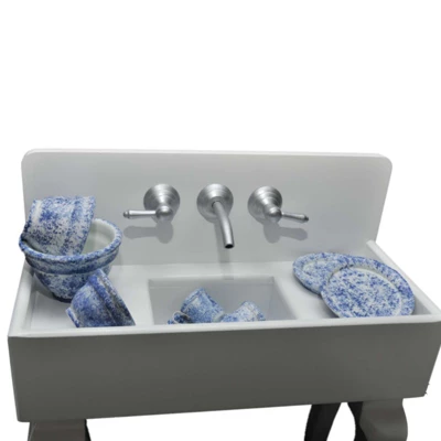 The Queen's Treasures 18" Doll Furniture Farmhouse Sink Fits American Girl 4 The Queen's Treasures 18" Doll Furniture Farmhouse Sink Fits American Girl - Image 4