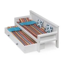 Sofa/Daybed With Trundle For 18" Dolls - White/Multi -Doll Sale Shop GUEST bf2b08b1 9152 43dd a2f8 cae99e747549