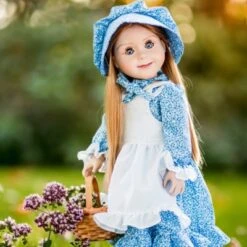 The Queen's Treasures 18 Inch Doll Clothes 4 Piece Blue Calico Dress -Doll Sale Shop GUEST cb744d2e 334f 4dfd 9f5d 12b508fbd99b
