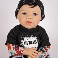 Paradise Galleries Reborn Toddler Boy Doll Lil' Rebel, 21 Inch With Black Rooted Hair And Blue Eyes, Made In GentleTouch Vinyl 14 Paradise Galleries Reborn Toddler Boy Doll Lil' Rebel, 21 Inch With Black Rooted Hair And Blue Eyes, Made In GentleTouch Vinyl -Doll Sale Shop GUEST d3e9cc76 d2f7 4c29 a70a a286f369e480