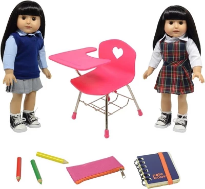 The New York Doll Collection 18 Inch School Desk 1 The New York Doll Collection 18 Inch School Desk