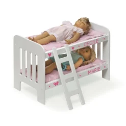 Badger Basket Doll Bunk Bed With Bedding, Ladder, And Free Personalization Kit - White/Pink/Gingham -Doll Sale Shop GUEST e02d04b8 6b6c 4a99 8030 9713cd9e9996