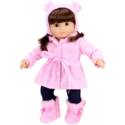 Sophia’s Winter Coat, Hat And Boots Set For 15'' Dolls, Light Pink