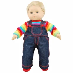 The Queen's Treasures 15 Inch Doll Clothes Rainbow Tee Shirt And Overalls -Doll Sale Shop GUEST e2326878 5df0 435f 99cd 69748f5fdc66