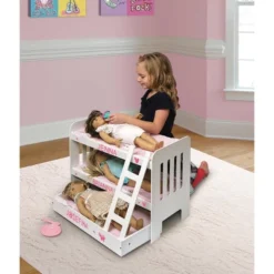 Badger Basket Trundle Doll Bunk Bed With Ladder And Free Personalization Kit - White/Pink -Doll Sale Shop GUEST e2d9f3c9 86e2 412a b61d d637e3095b36