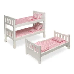 Badger Basket 1-2-3 Convertible Doll Bunk Bed With Bedding - Pink/Stripe -Doll Sale Shop GUEST e3f2b433 291b 408f a597 a1f51b2e131c