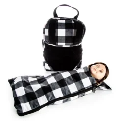 The Queen;'sTreasures 18" Doll Carrier And Sleeping Bag, Black & White -Doll Sale Shop GUEST ea004025 92f6 43de 9b92 558aa729427a