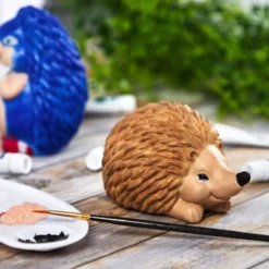 Bright Creations 2 Pack Paint Your Own Hedgehog Figurine, DIY Cute Animal Toys For Kids Art & Craft Supplies, Party Favor, 3.5 X 4.75 Inches