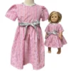 Doll Clothes Superstore Size 5 Matching Girl And Doll Pink And Silver Dresses