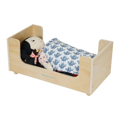 Manhattan Toy Sleep Tight Wooden Play Sleigh Bed With Pillow And Blanket For Dolls And Stuffed Animals 2 Manhattan Toy Sleep Tight Wooden Play Sleigh Bed With Pillow And Blanket For Dolls And Stuffed Animals - Image 2