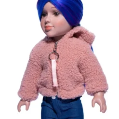 I'M A GIRLY Pink Short Plush Jacket Outfit For 18" Fashion Doll -Doll Sale Shop GUEST f999460b 9292 4397 89a1 67bd317d8589