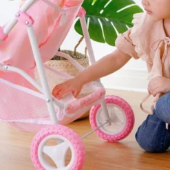 Olivia's Little World Double Twin Baby Doll Pram Stroller Pink Stars OL-00012 -Doll Sale Shop GUEST fa8eb530 90d3 4a51 b65c 91c31b0c4c42
