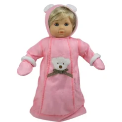 Sophia’s Polar Bear Bunting Snowsuit Sack For 15" Dolls, Pink -Doll Sale Shop GUEST fd8920d5 c4f8 4f4a b572 c3edf0f82fb7