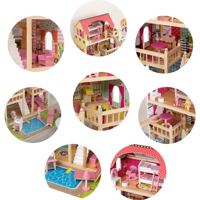 ShpilMaster Wooden Doll House With Toys And Furniture Accessories With LED Light For Ages 3+ 7 ShpilMaster Wooden Doll House With Toys And Furniture Accessories With LED Light For Ages 3+ - Image 7